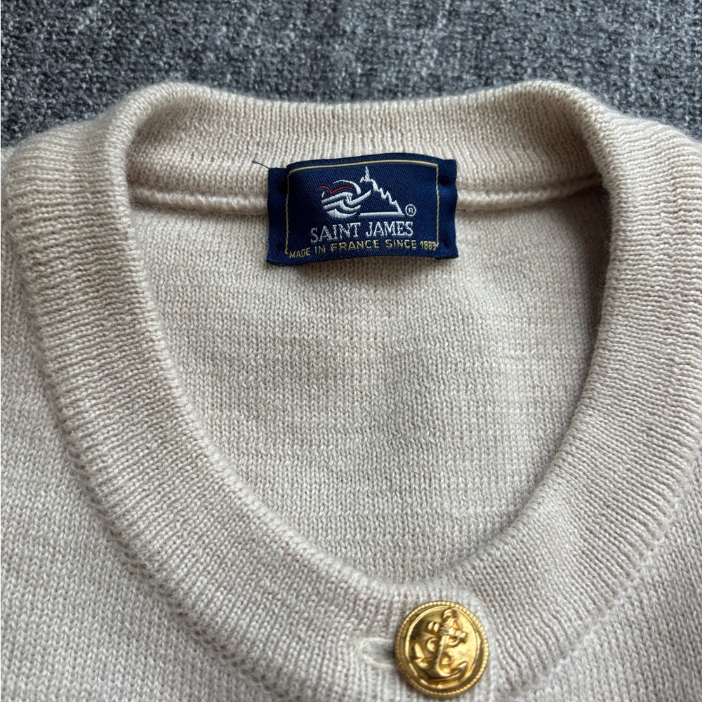 Saint James Cream Cardigan
